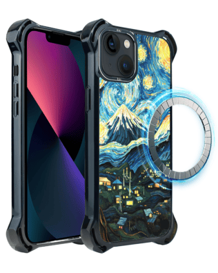 Etui iPhone 13 IBIZU DropGuard Ultra z MagSafe, Van Gogh, gwieździsta noc