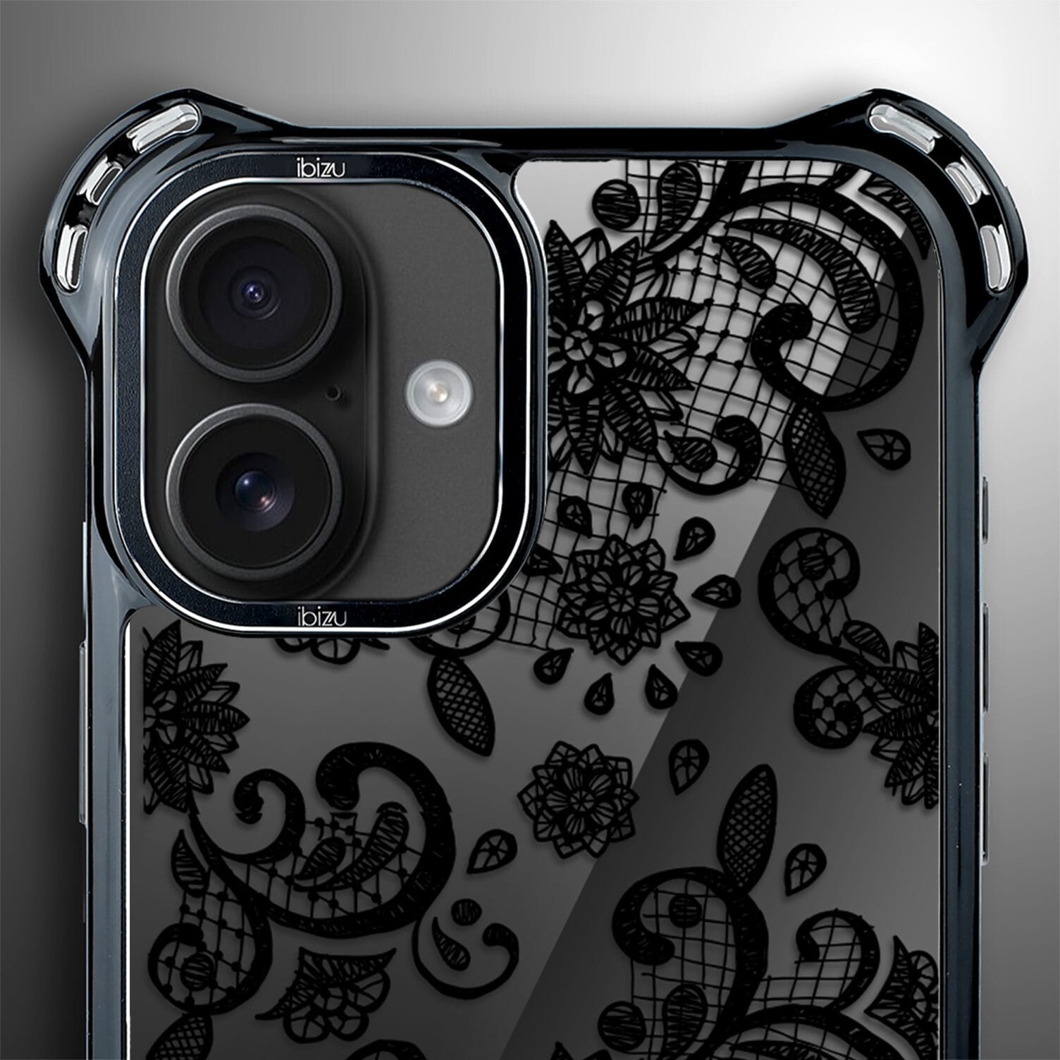 Etui do iPhone 16 IBIZU DropGuard Ultra z MagSafe, Midnight, Koronkowa czerń - obrazek 5