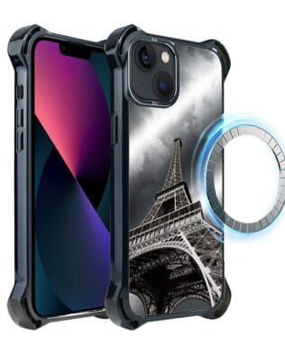 Etui do iPhone 13 IBIZU DropGuard Ultra z MagSafe, Noir City, Wieża Eiffla