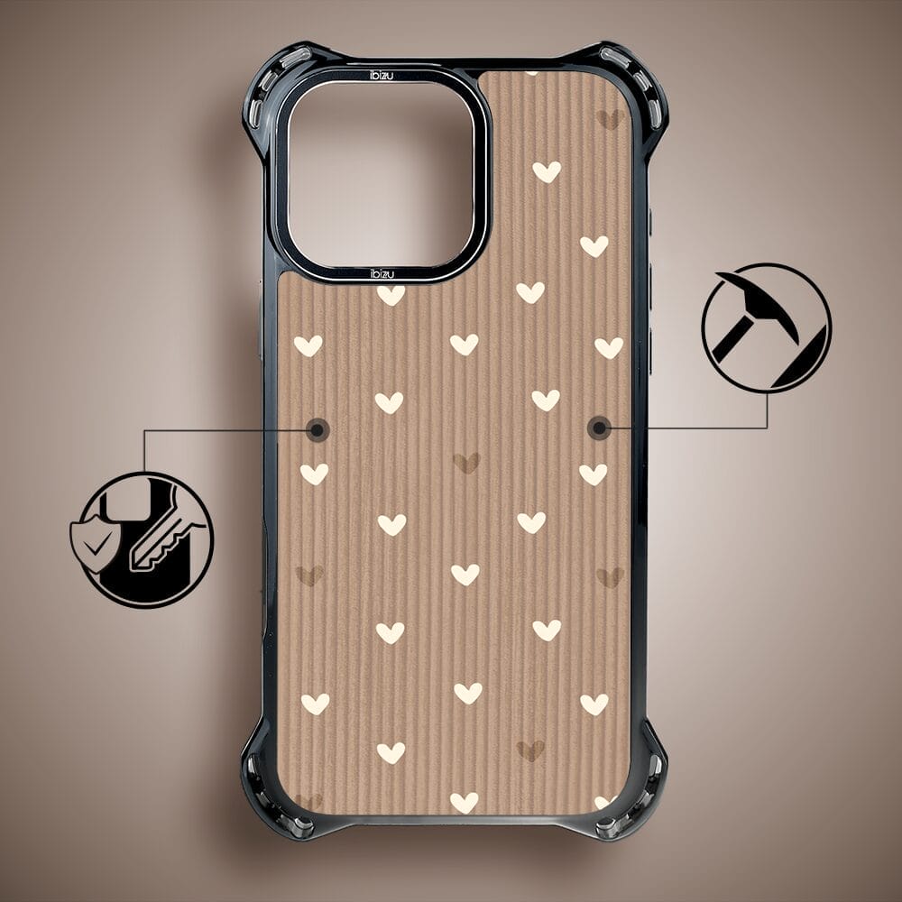 Etui do iPhone 14 Pro Max IBIZU DropGuard Ultra z MagSafe, Boho, Pudrowe serca - obrazek 7