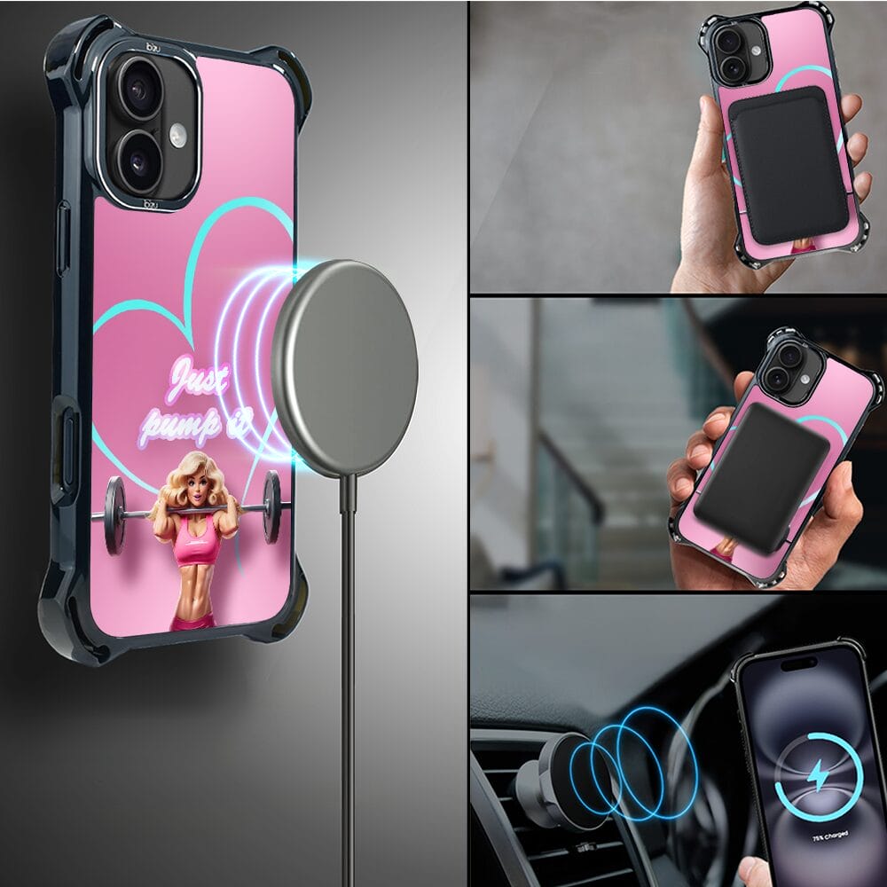 Etui do iPhone 16 IBIZU DropGuard Ultra z MagSafe, #Move, Pump it love - obrazek 8