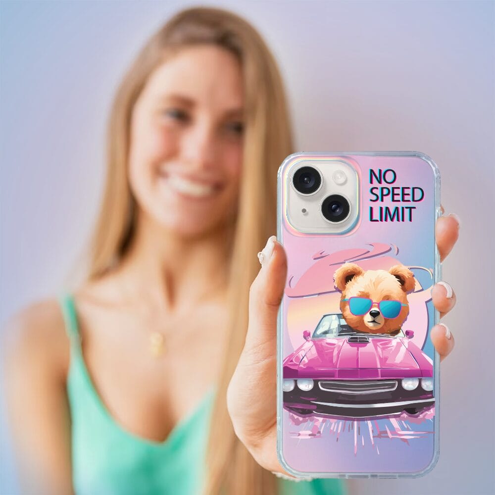 Etui do iPhone 14 IBIZU California Sunset z MagSafe, zmieniające kolor, Pink Car, różowy samochód - obrazek 5