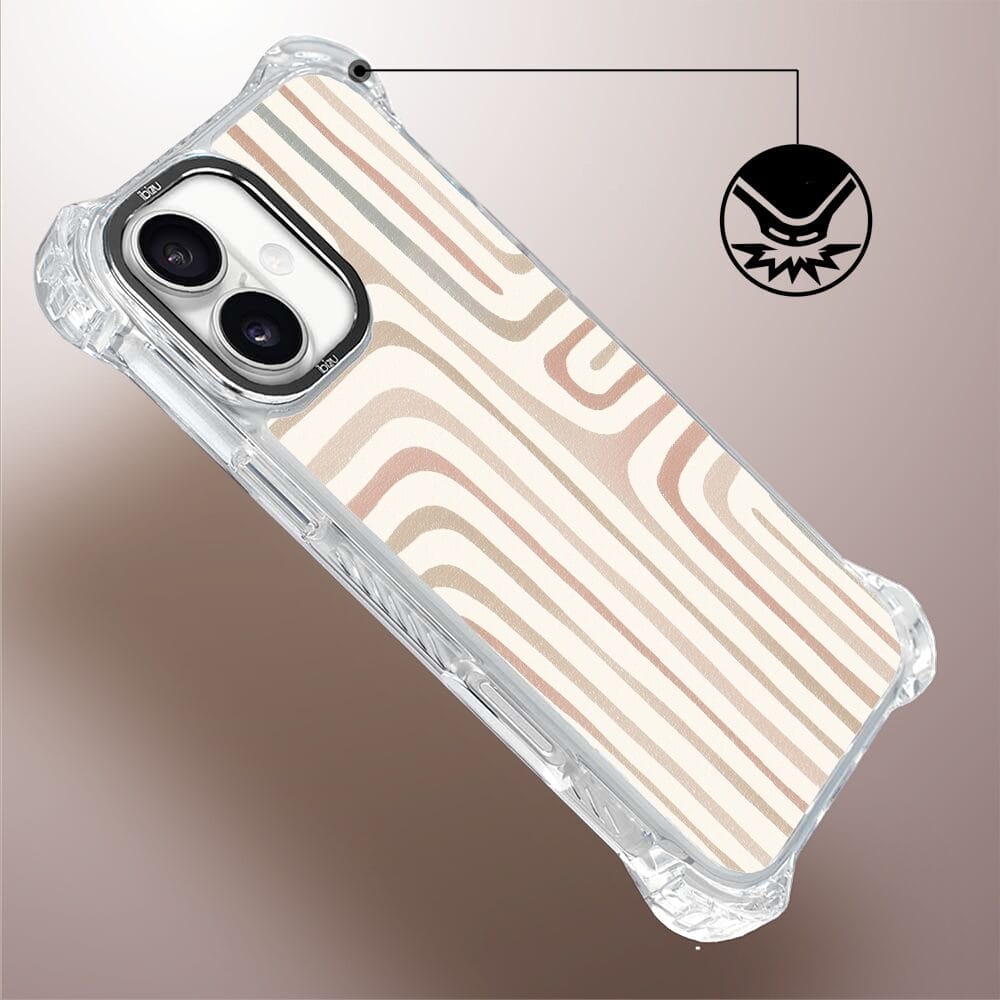 Etui iPhone 16 IBIZU DropGuard Ultra z MagSafe, Boho, Piaskowy labirynt - obrazek 4