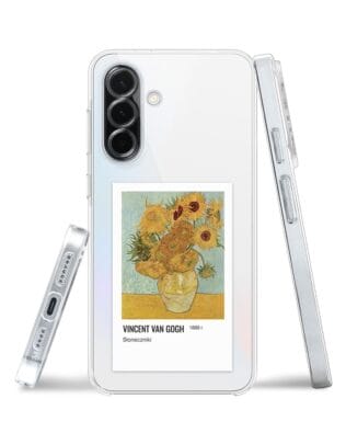Etui do Samsung Galaxy A36 5G przeźroczyste, silikonowe Flexi, słoneczniki Van Gogh