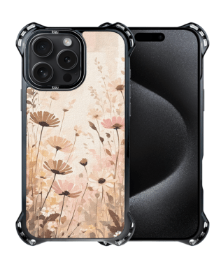 Etui iPhone 15 Pro IBIZU DropGuard Ultra z MagSafe, Boho, Kwiatowa łąka