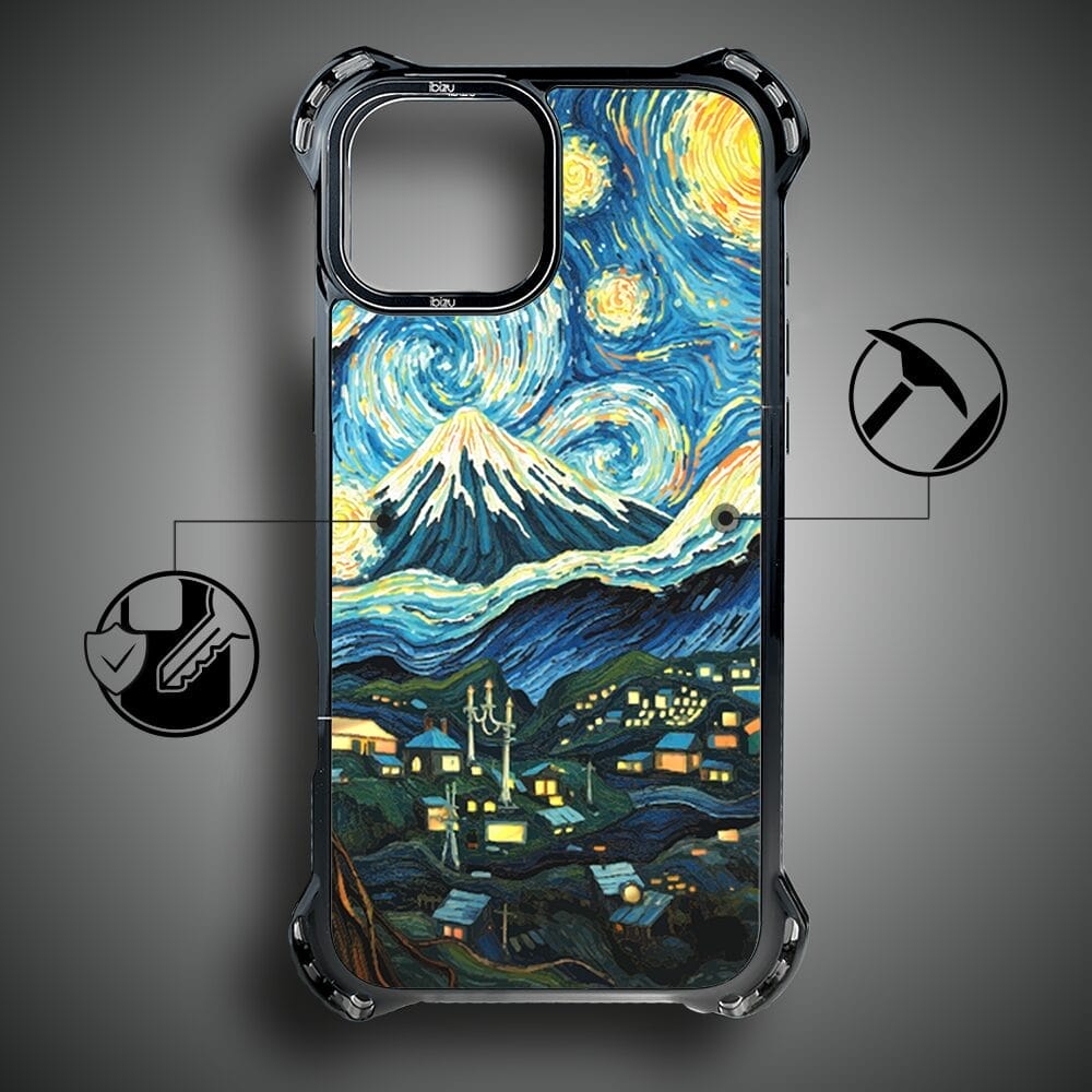 Etui do iPhone 15 Plus IBIZU DropGuard Ultra z MagSafe, Van Gogh, gwieździsta noc - obrazek 7