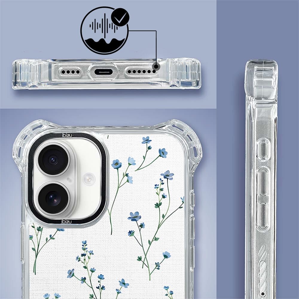 Etui iPhone 16 IBIZU DropGuard Ultra z MagSafe, Pastel Bloom, Niebieski sen - obrazek 6