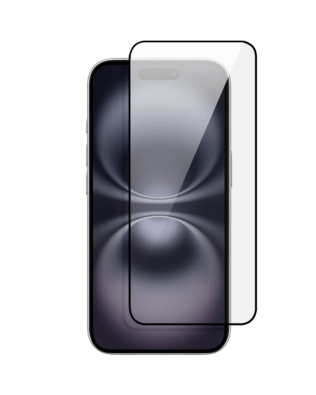 Twarde szkło diamentowe z czarną ramką do iPhone 16 Plus