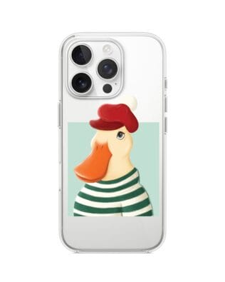 Etui do iPhone 15 Pro przeźroczyste, silikonowe Flexi, kaczuszka