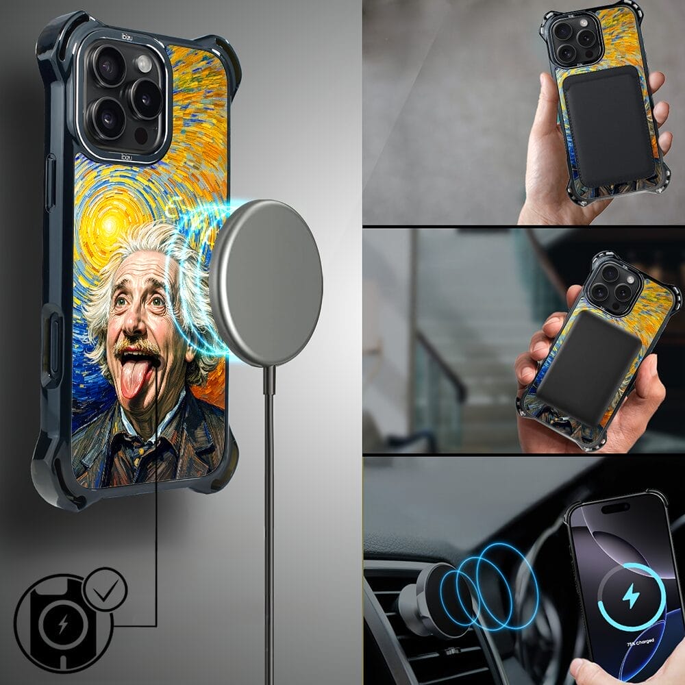 Etui do iPhone 16 Pro IBIZU DropGuard Ultra z MagSafe, Einstein - obrazek 8