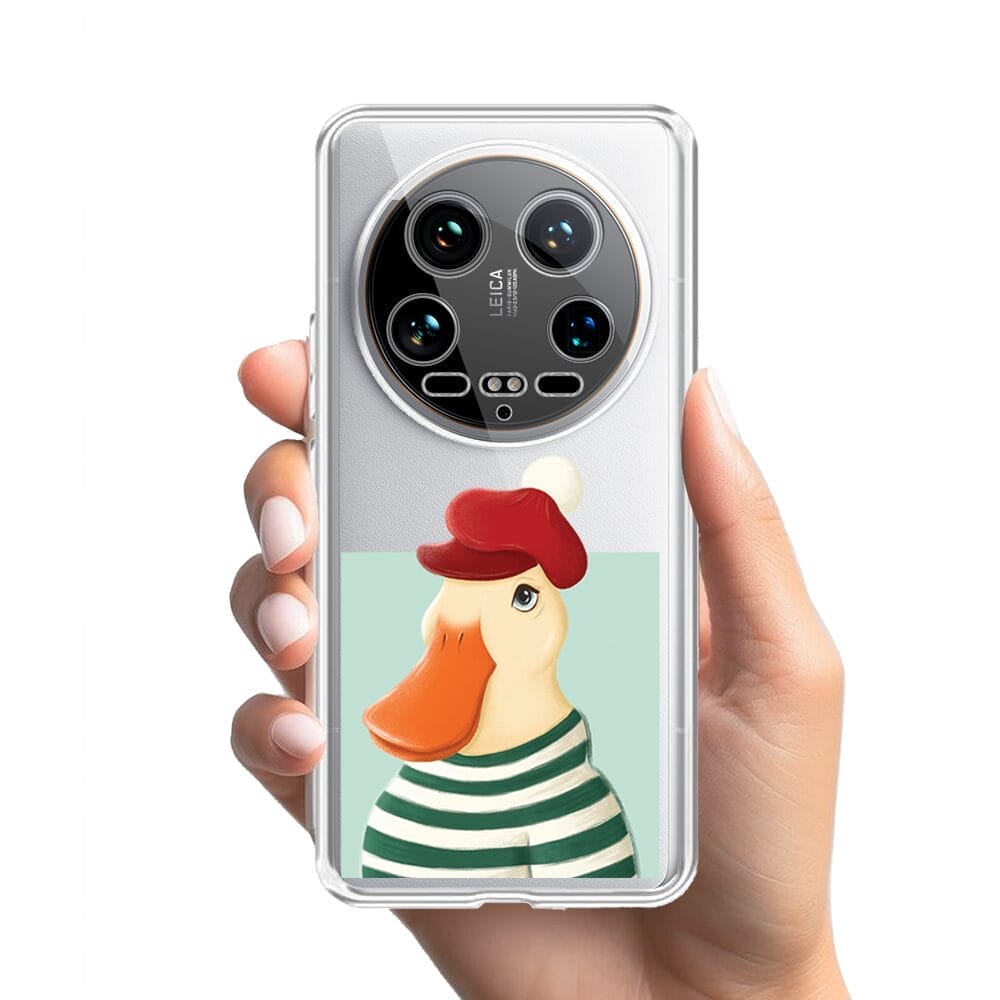 Etui do Xiaomi 14 Ultra przeźroczyste, silikonowe Flexi, kaczuszka - obrazek 2