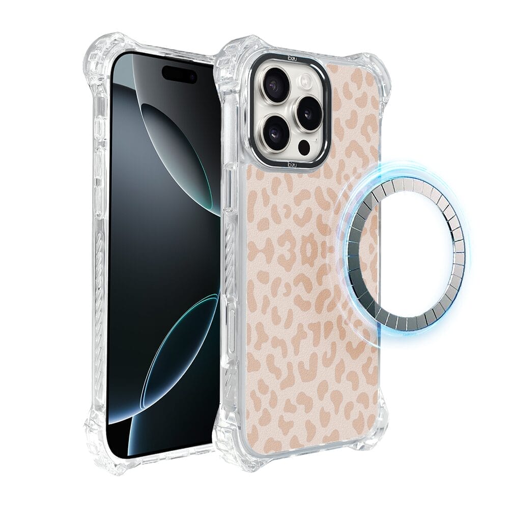 Etui do iPhone 16 Pro IBIZU DropGuard Ultra z MagSafe, Boho, Delikatna panterka