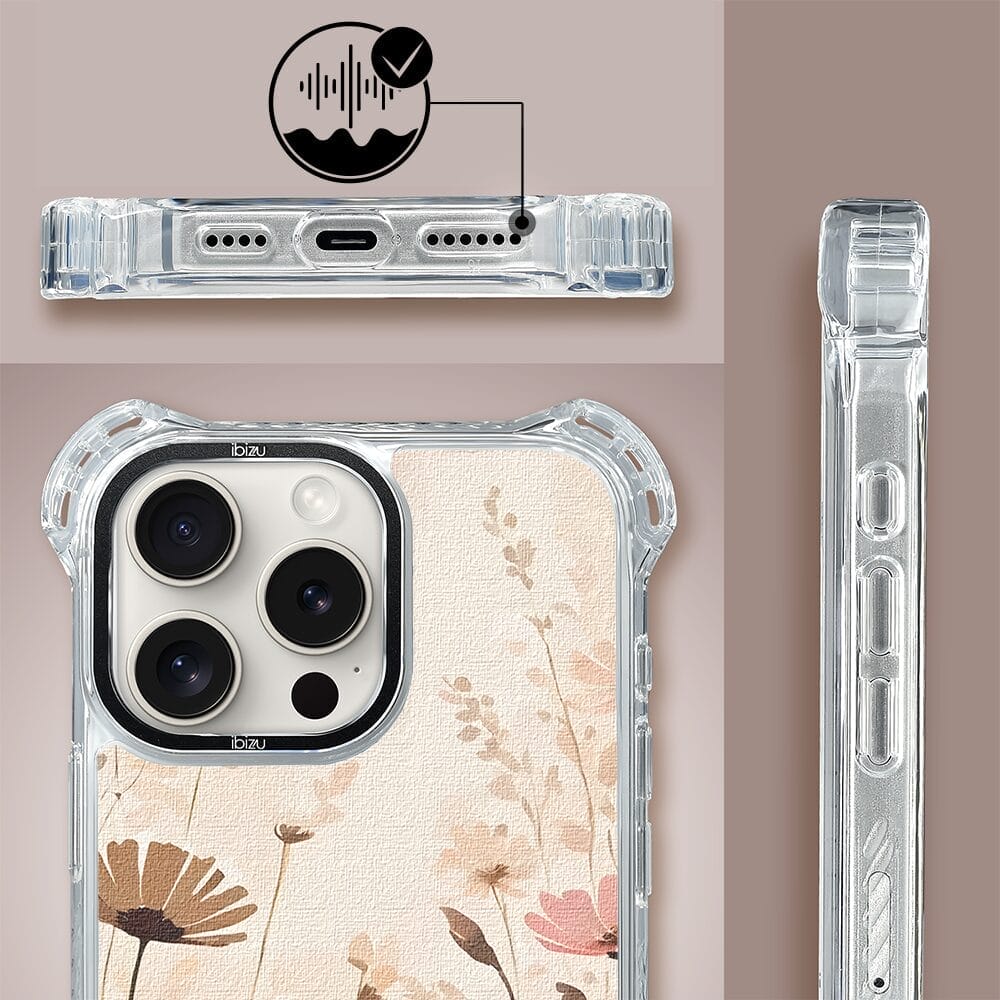 Etui do iPhone 16 Pro IBIZU DropGuard Ultra z MagSafe, Boho, Kwiatowa łąka - obrazek 3