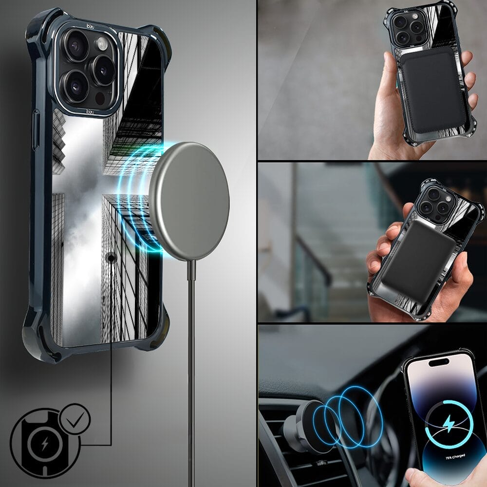 Etui do iPhone 14 Pro Max IBIZU DropGuard Ultra z MagSafe, Noir City, Drapacze Chmur - obrazek 8