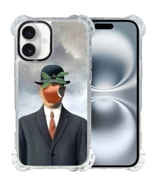 Etui iPhone 16 Plus IBIZU DropGuard Ultra z MagSafe, Rene Magritte, syn człowieczy