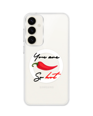 Etui do Samsung Galaxy S23 Plus z MagSafe przeźroczyste, silikonowe Flexi, papryczka chilli