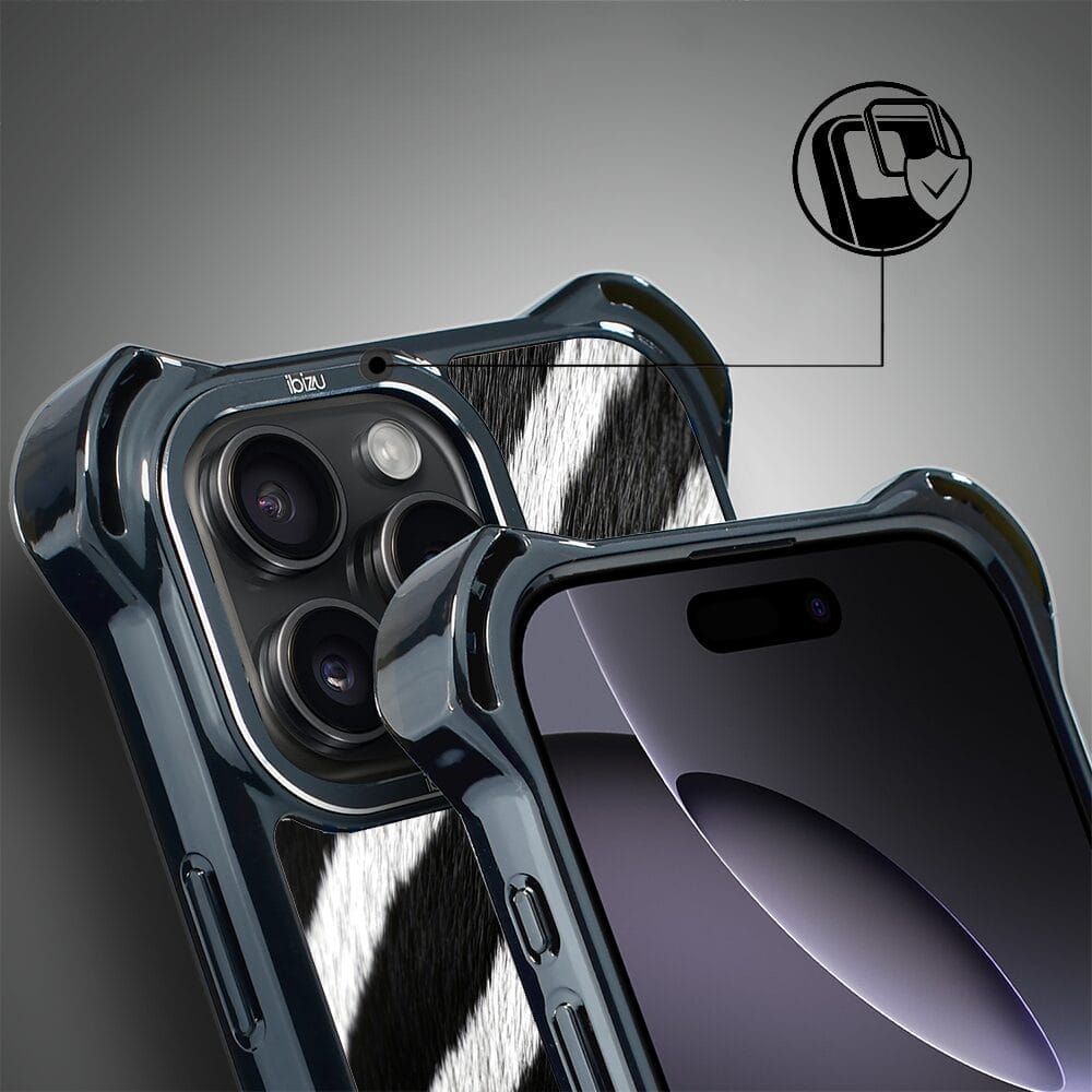 Etui do iPhone 16 Pro, Ibizu DropGuard Ultra z MagSafe, Zew Natury, Zebra - obrazek 6