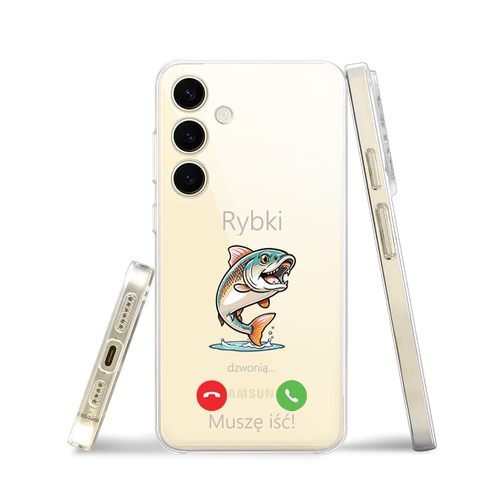 Etui do Samsung Galaxy S24 przeźroczyste, silikonowe Flexi, rybki dzwonią - obrazek 3