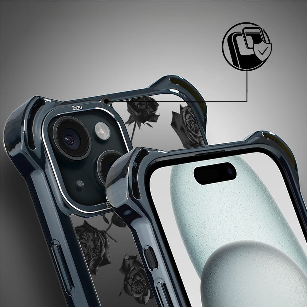 Etui do iPhone 15 IBIZU DropGuard Ultra z MagSafe, Midnight, Sen róż - obrazek 3