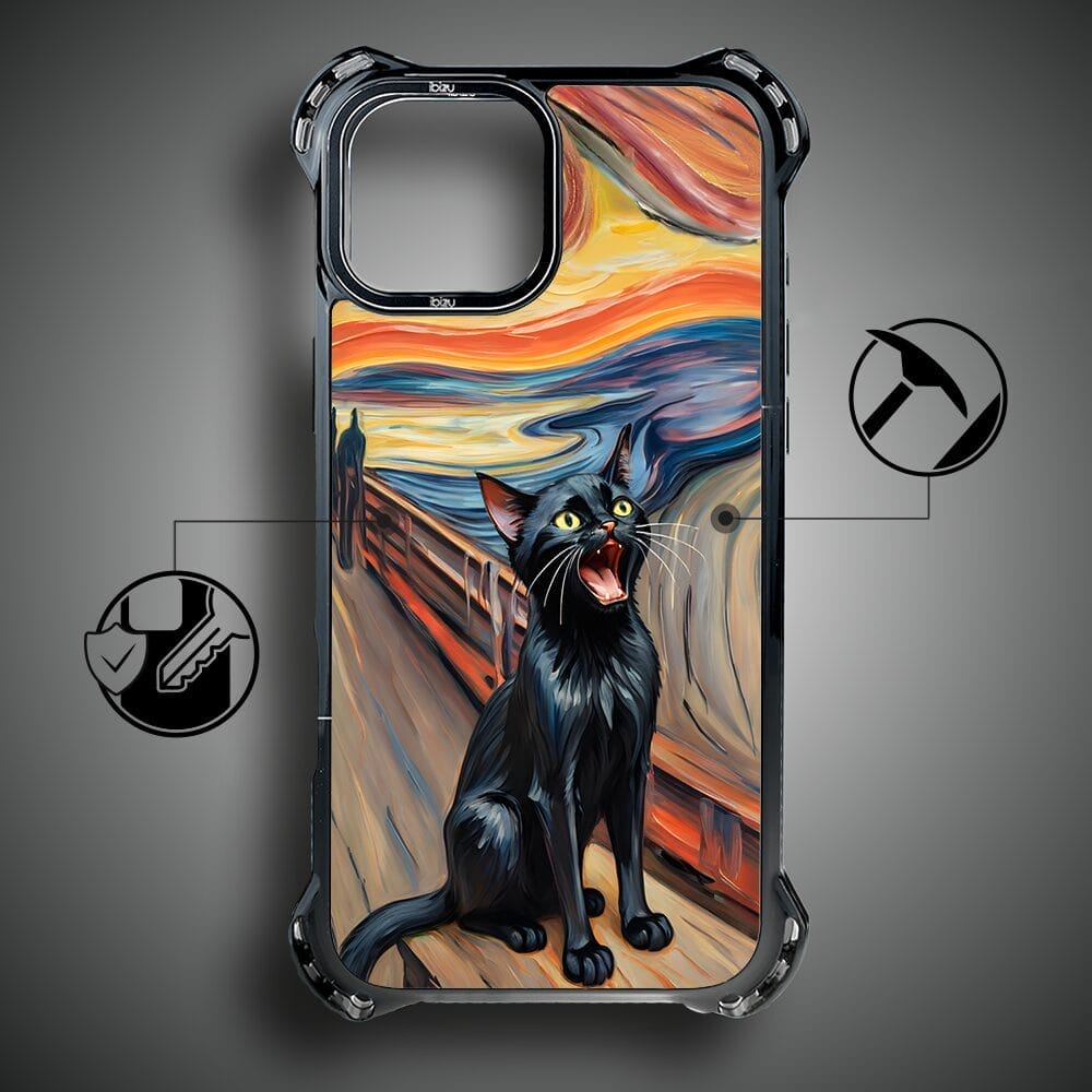 Etui do iPhone 15 Plus IBIZU DropGuard Ultra z MagSafe, Edvard Munch, krzyk kota - obrazek 7