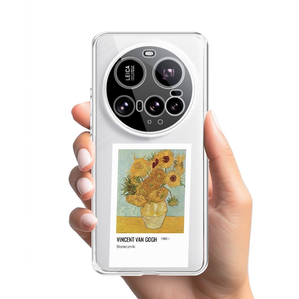 Etui do Xiaomi 15 Ultra przeźroczyste, silikonowe Flexi, słoneczniki - obrazek 2