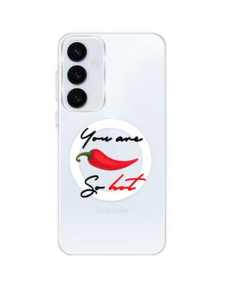 Etui do Samsung Galaxy A35 5G z MagSafe przeźroczyste, silikonowe Flexi, papryczka chilli