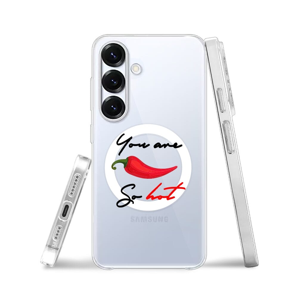 Etui do Samsung Galaxy S25 Plus z MagSafe przeźroczyste, silikonowe Flexi, papryczka chilli - obrazek 3