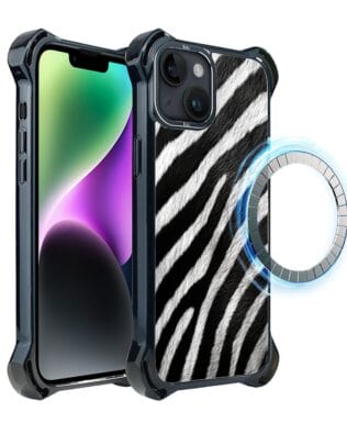 Etui do iPhone 14 IBIZU DropGuard Ultra z MagSafe, Zew Natury, Zebra
