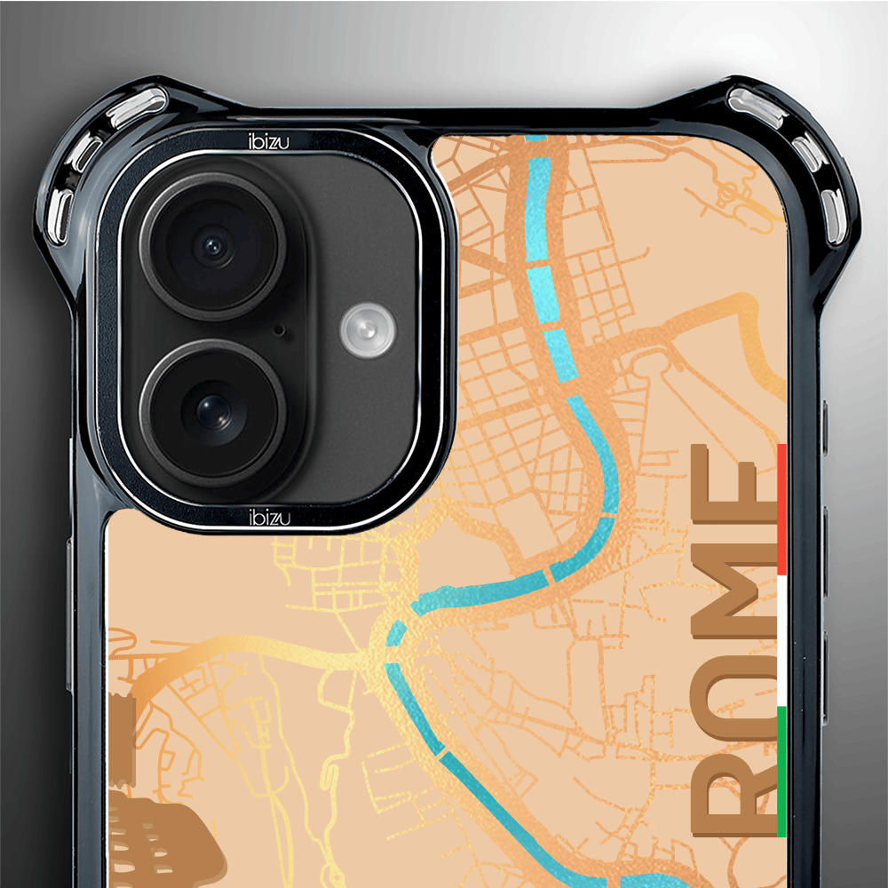 Etui do iPhone 16 Plus IBIZU DropGuard Ultra z MagSafe, mapy świata, Rome - obrazek 5