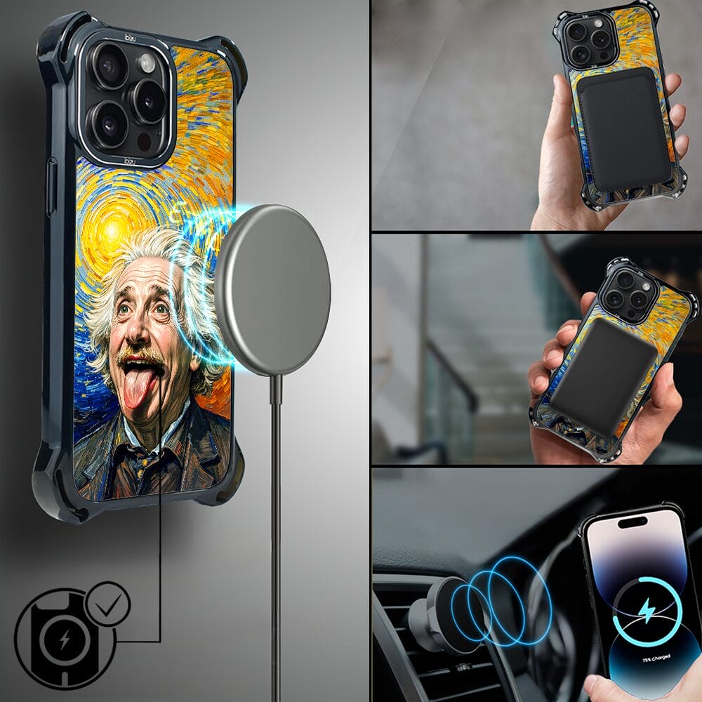 Etui do iPhone 14 Pro IBIZU DropGuard Ultra z MagSafe, Einstein - obrazek 8