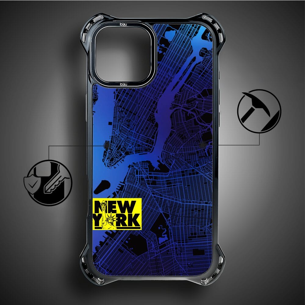 Etui do iPhone 14 IBIZU DropGuard Ultra z MagSafe, mapy świata, New York - obrazek 7