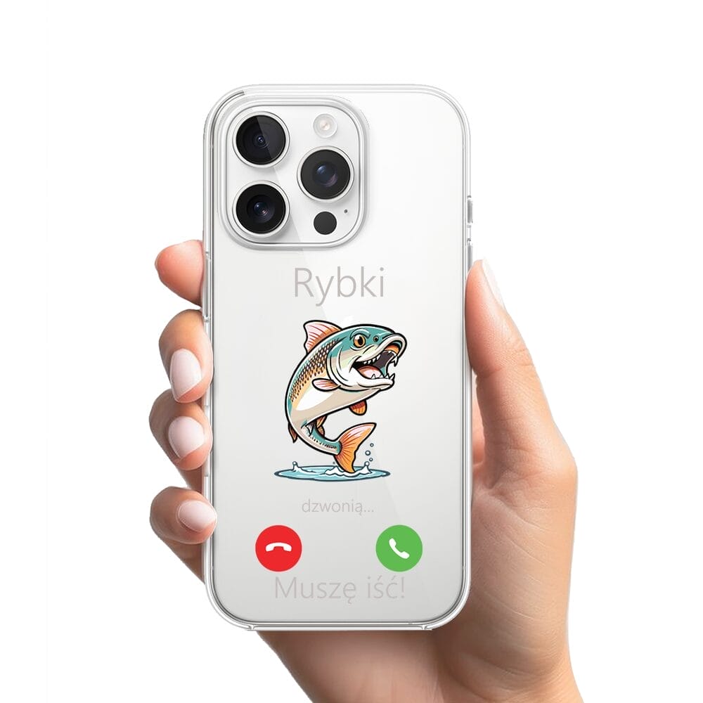 Etui do iPhone 14 Pro, przeźroczyste, silikonowe Flexi, rybki dzwonią - obrazek 2