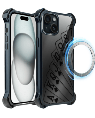 Etui do iPhone 15 Plus IBIZU DropGuard Ultra z MagSafe, Midnight, Karty do gry