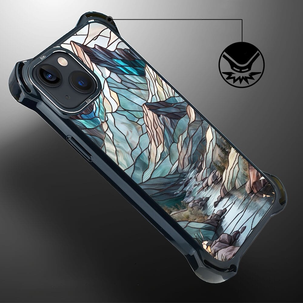 Etui do iPhone 13 IBIZU DropGuard Ultra z MagSafe, Barwy Szkła, Górski Potok - obrazek 4