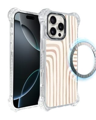 Etui do iPhone 16 Pro IBIZU DropGuard Ultra z MagSafe, Boho, Piaskowy labirynt