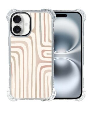 Etui iPhone 16 Plus IBIZU DropGuard Ultra z MagSafe, Boho, Piaskowy labirynt