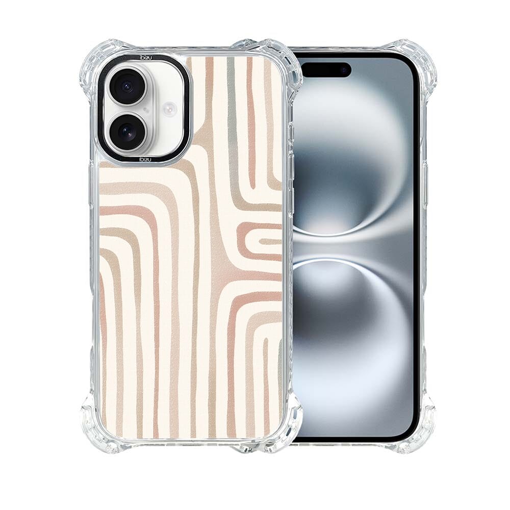 Etui iPhone 16 Plus IBIZU DropGuard Ultra z MagSafe, Boho, Piaskowy labirynt - obrazek 2