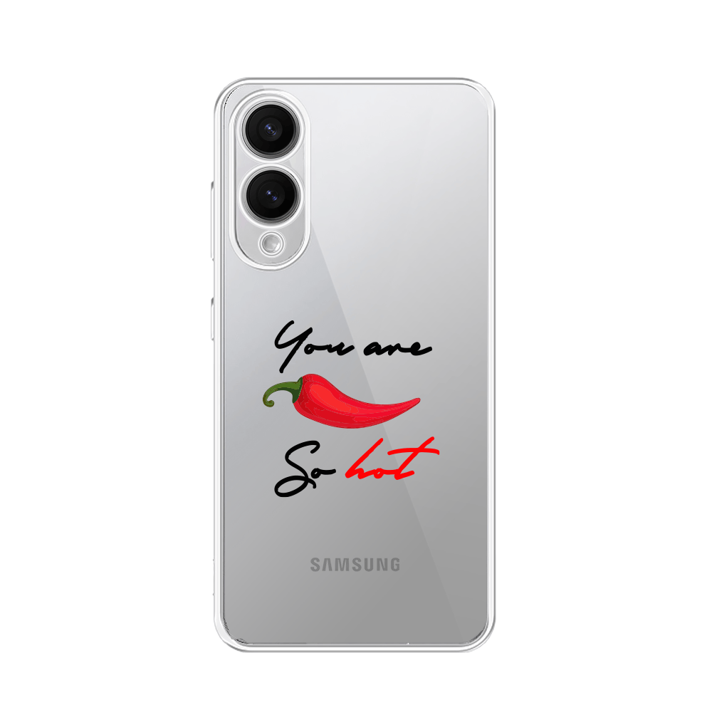 Etui do Samsung Galaxy S25 Edge przeźroczyste, silikonowe Flexi, papryczka chilli