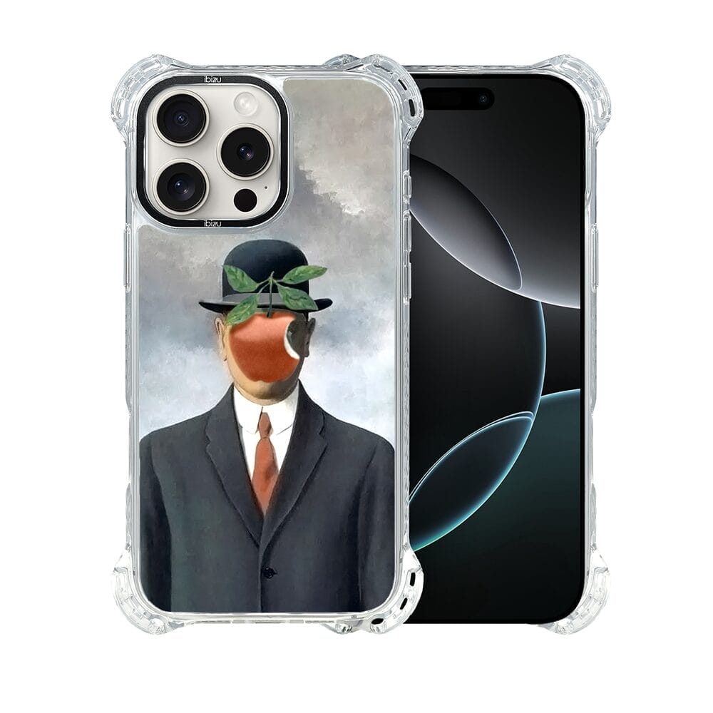 Etui do iPhone 16 Pro IBIZU DropGuard Ultra z MagSafe, Rene Magritte, syn człowieczy - obrazek 2