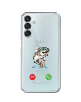 Etui do Samsung Galaxy M15 5G przeźroczyste, silikonowe Flexi, rybki dzwonią