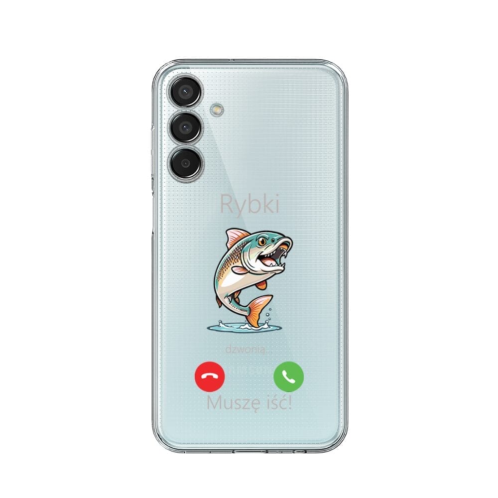 Etui do Samsung Galaxy M15 5G przeźroczyste, silikonowe Flexi, rybki dzwonią