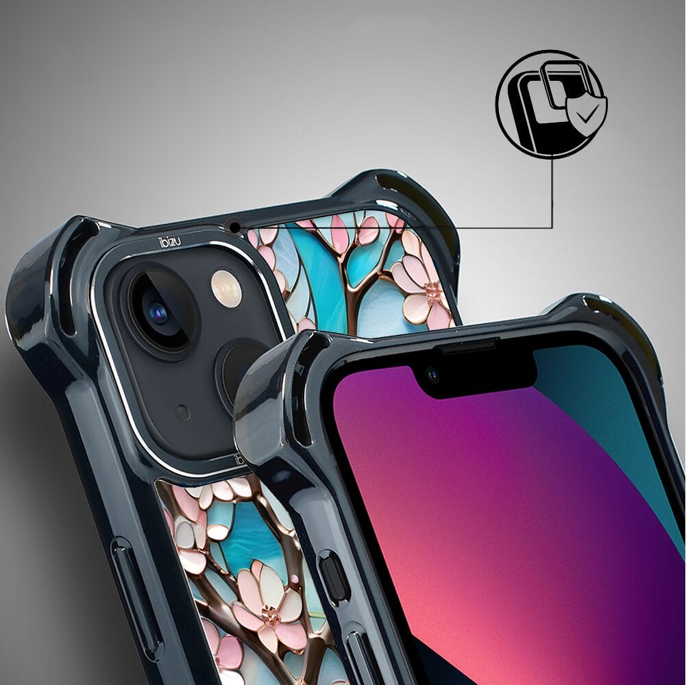Etui do iPhone 13 IBIZU DropGuard Ultra z MagSafe, Barwy Szkła, Księżycowa Wiśnia - obrazek 3
