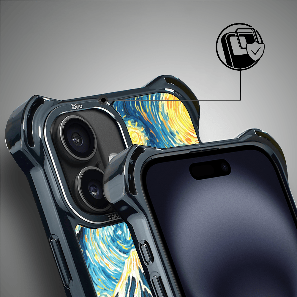 Etui iPhone 16 IBIZU DropGuard Ultra z MagSafe, Van Gogh, gwieździsta noc - obrazek 3