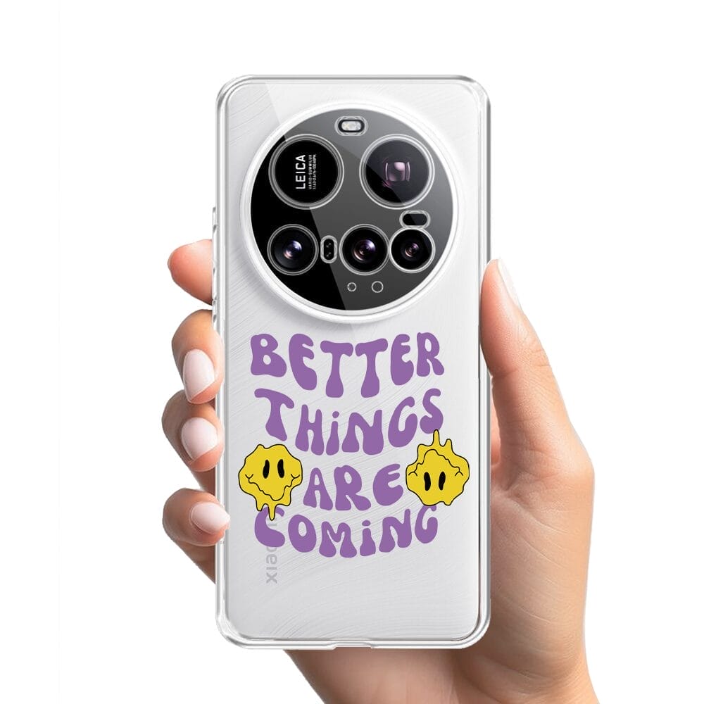 Etui do Xiaomi 15 Ultra przeźroczyste, silikonowe Flexi, Better Things Are Coming - obrazek 2
