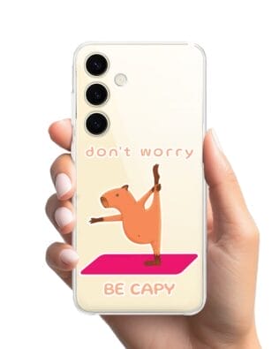 Etui do Samsung Galaxy S24 przeźroczyste, silikonowe Flexi, kapibara
