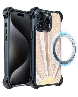 Etui iPhone 15 Pro IBIZU DropGuard Ultra z MagSafe, Boho, Wschód słońca