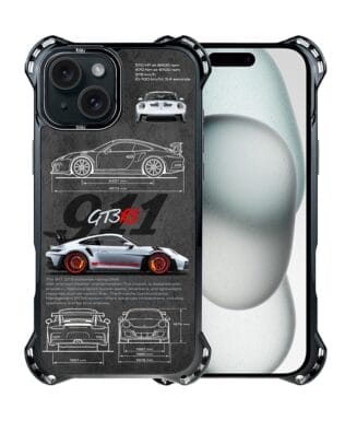 Etui do iPhone 15 Plus IBIZU DropGuard Ultra z MagSafe, TechDrive, 911 GT3 RS