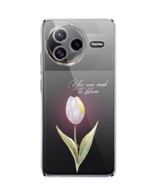 Etui do Xiaomi POCO F7 Ultra przeźroczyste, silikonowe Flexi, kwiaty, tulipan