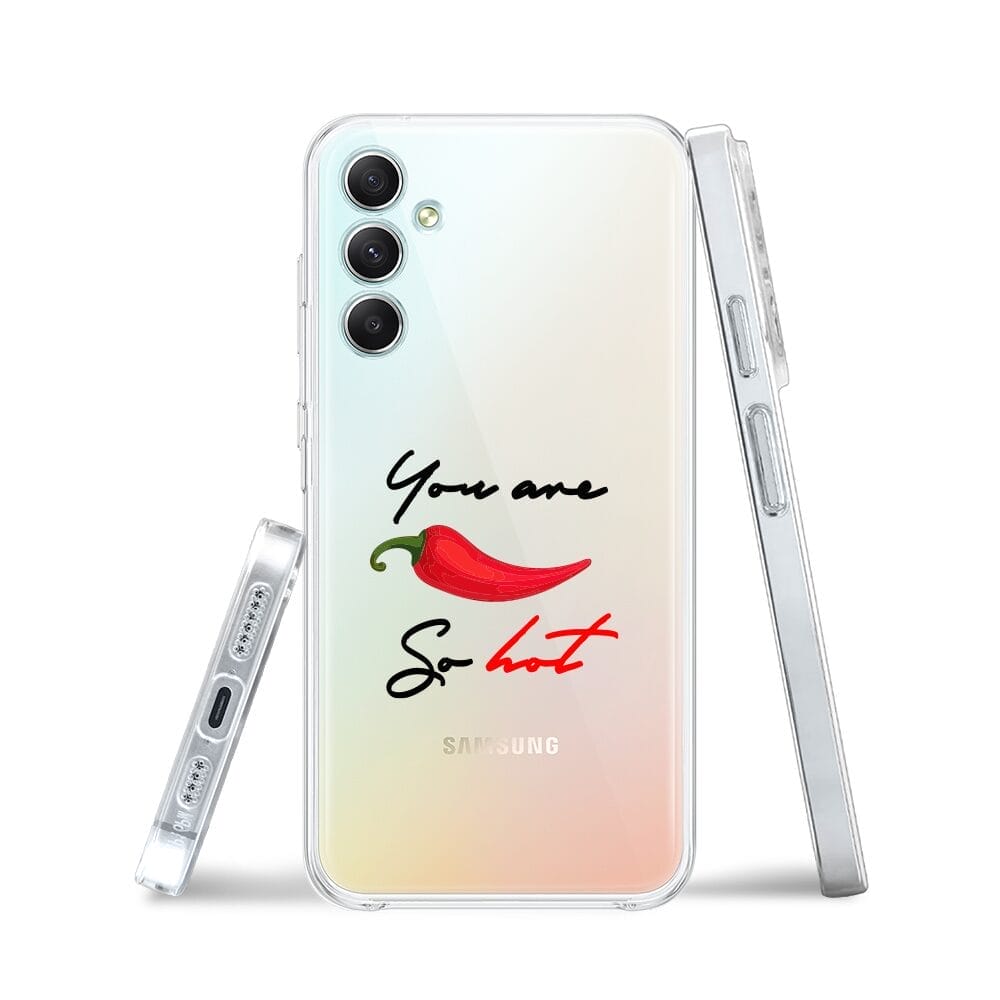 Etui do Samsung Galaxy A34 5G przeźroczyste, silikonowe Flexi, papryczka chilli - obrazek 3