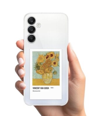 Etui do Samsung Galaxy A25 5G przeźroczyste, silikonowe Flexi, słoneczniki Van Gogh